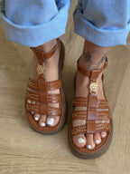 Sandales Gaïa - Spartiates Camel