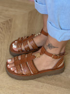 Sandales Gaïa - Spartiates Camel