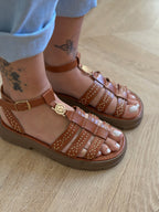 Sandales Gaïa - Spartiates Camel