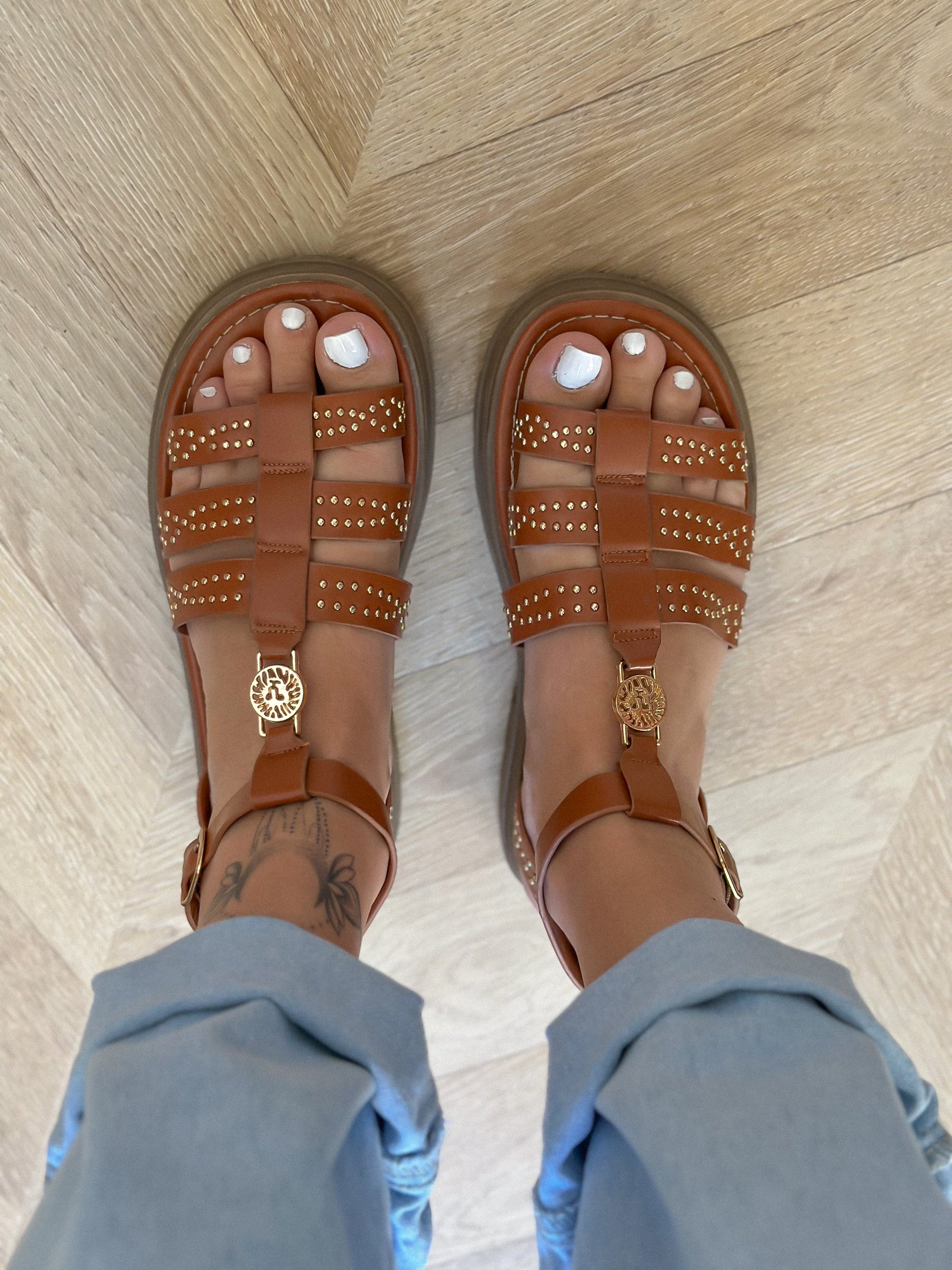 Sandales Gaïa - Spartiates Camel