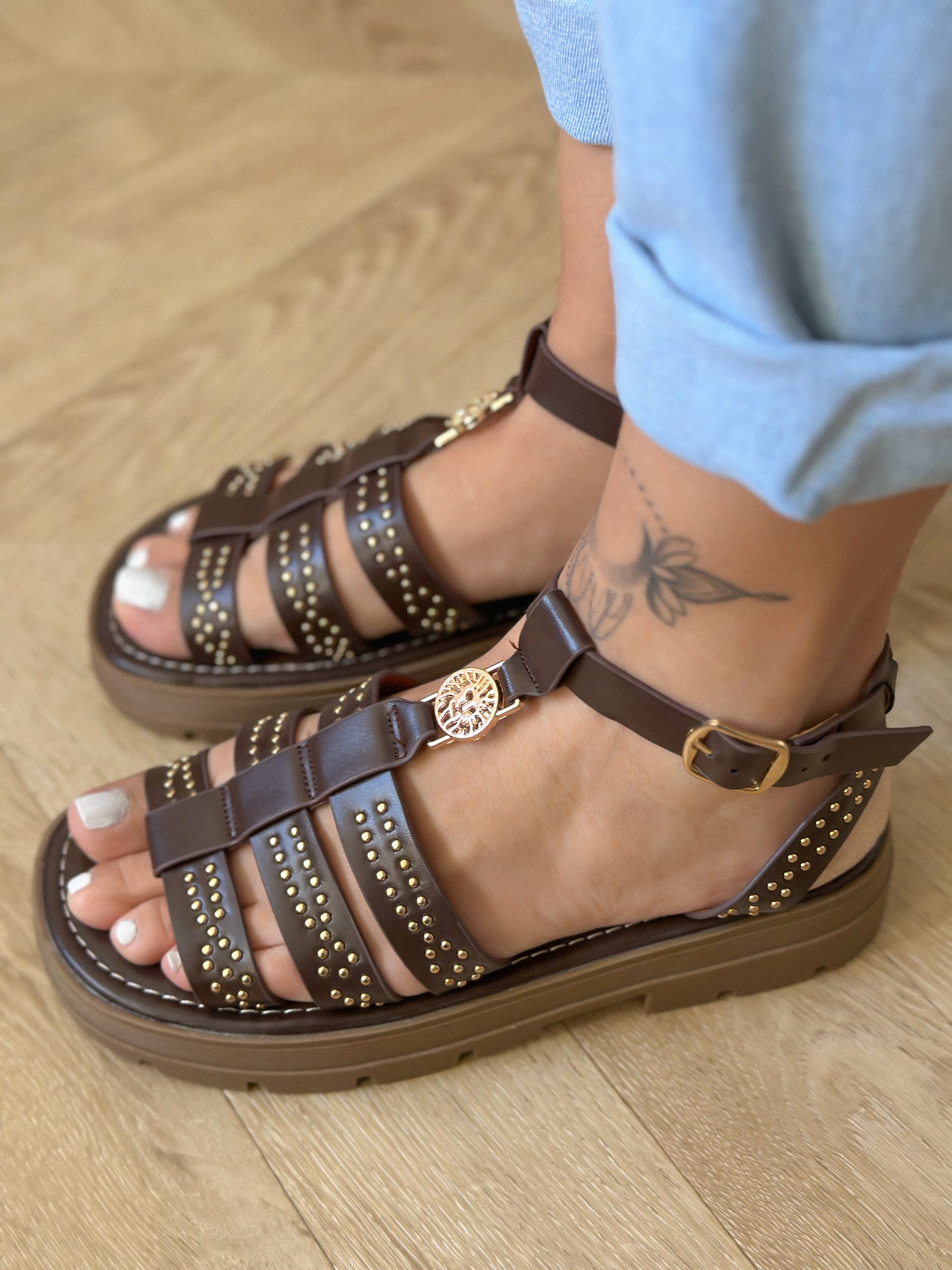 Sandales Gaïa - Spartiates Marron