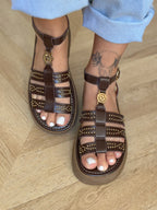 Sandales Gaïa - Spartiates Marron