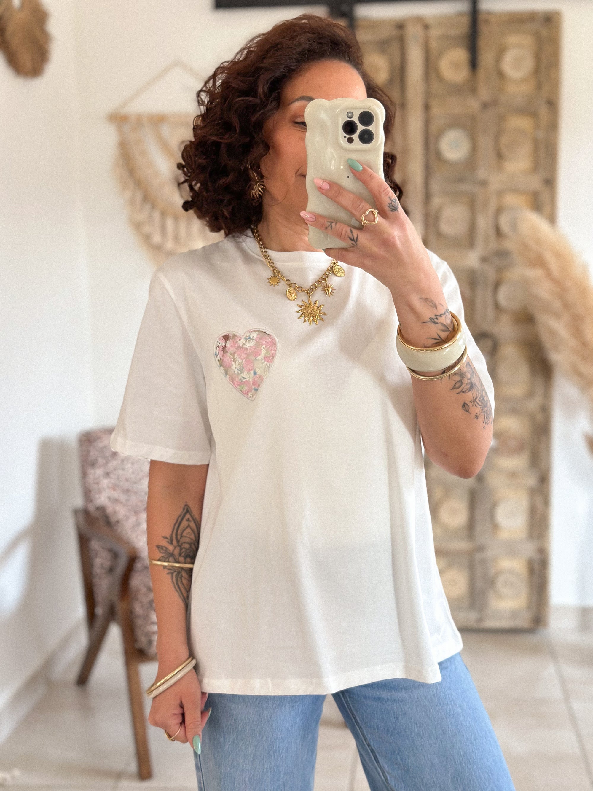 T-shirt Spring - Imprimé coeur