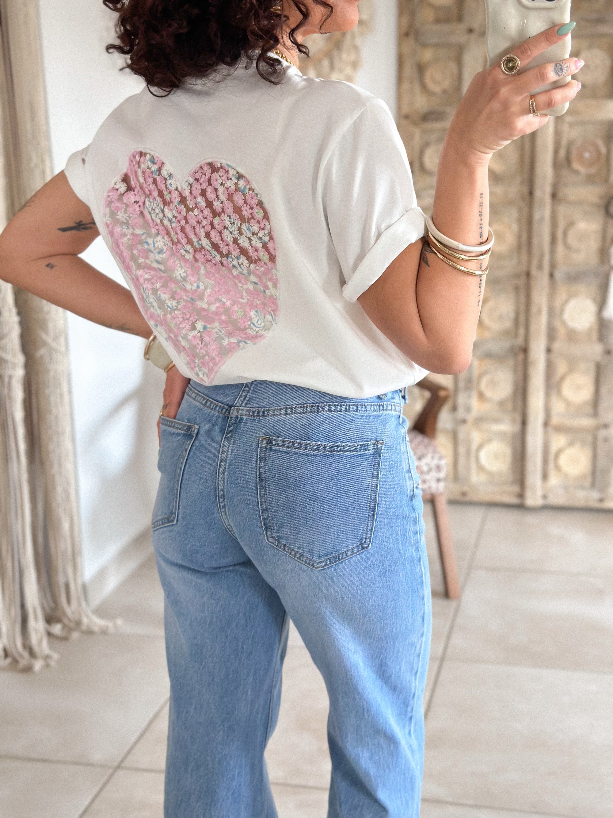 T-shirt Spring - Imprimé coeur