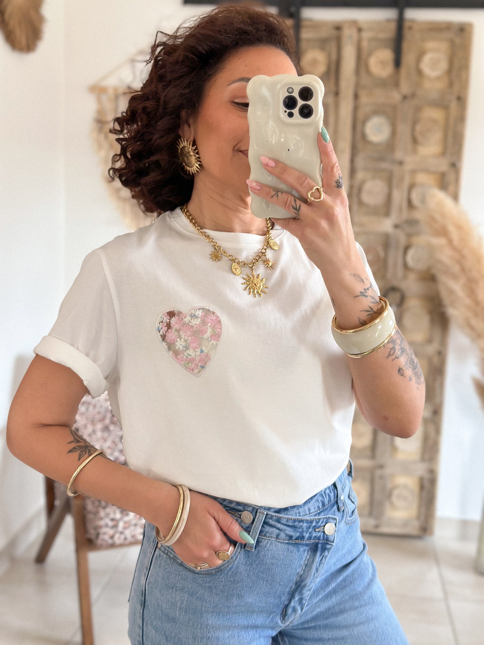 T-shirt Spring - Imprimé coeur