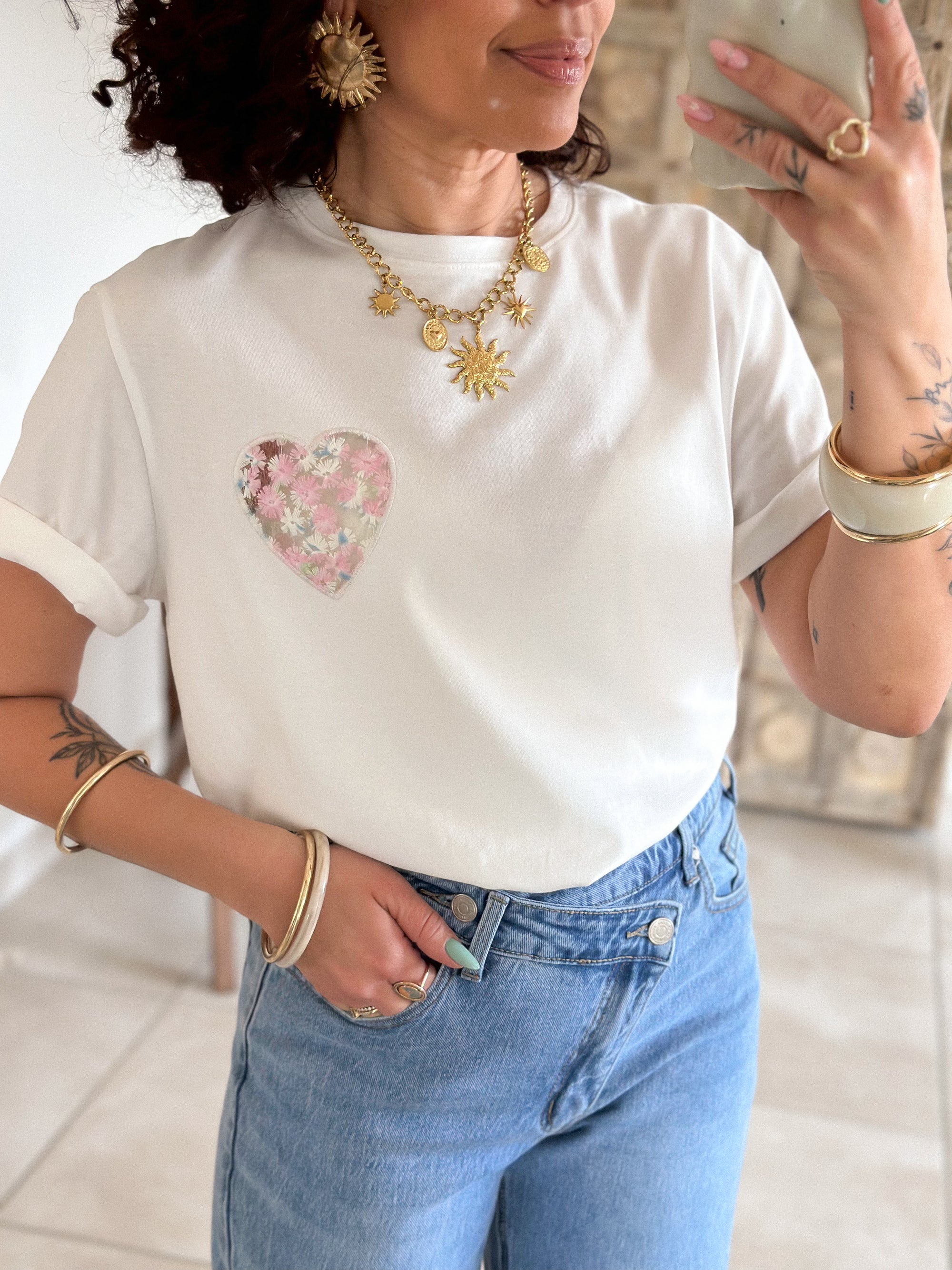 T-shirt Spring - Imprimé coeur