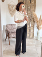 T-shirt Solene - Dentelle blanc