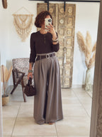 T-shirt Lina – Manches longues Marron