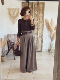 Top Lina – Long Sleeves Brown
