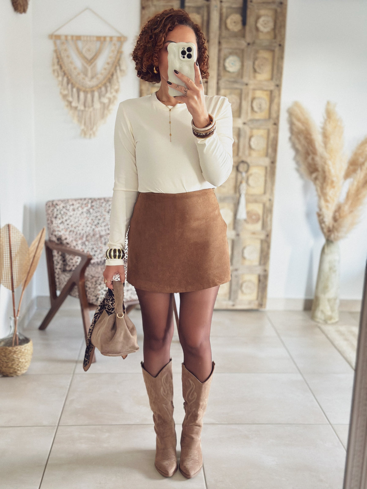 Lina Top – Long Sleeves Ecru