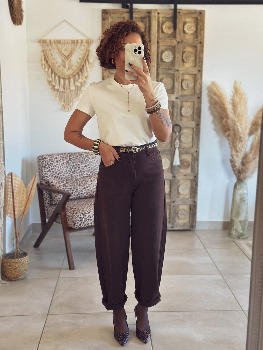 T-shirt Olivia – Manches courtes Beige