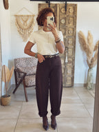 T-shirt Olivia – Manches courtes Beige