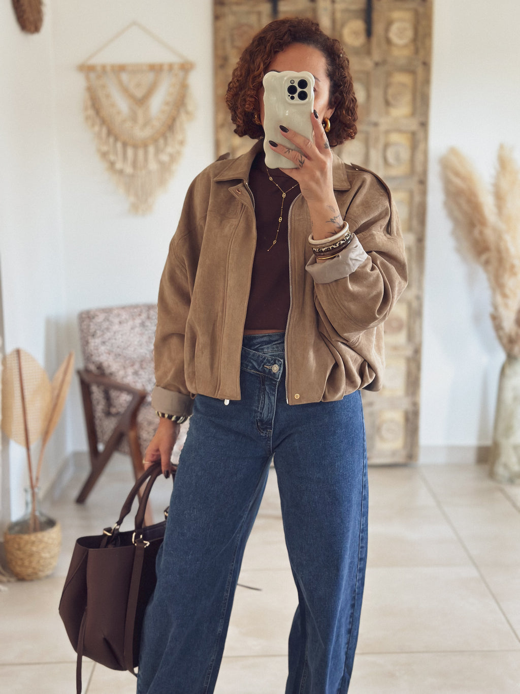 T-shirt Olivia – Manches courtes Chocolat