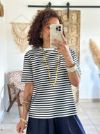 T-shirt Jody - Rayé marine