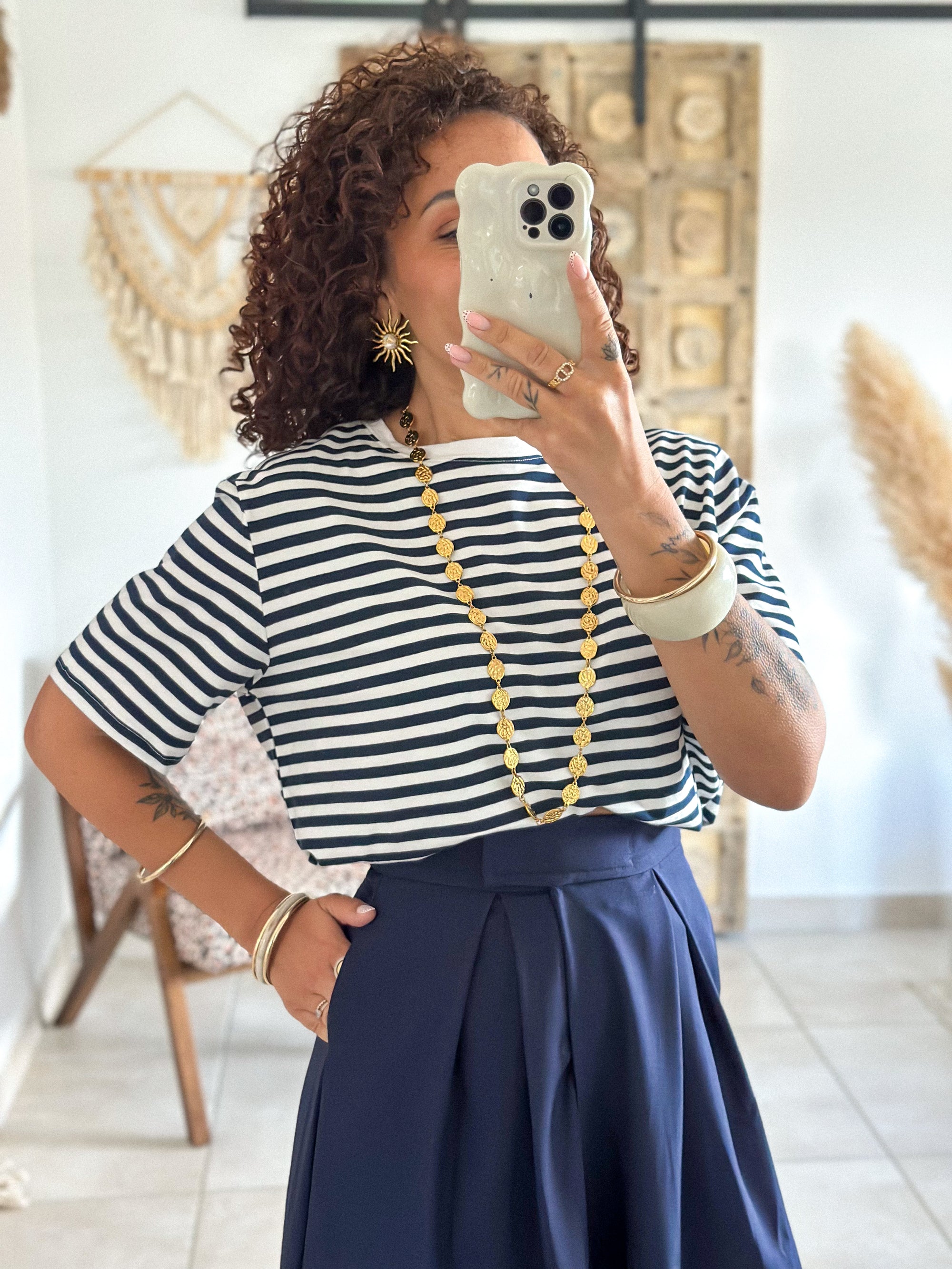 T-shirt Jody - Rayé marine