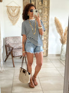 T-shirt Jody - Rayé marine