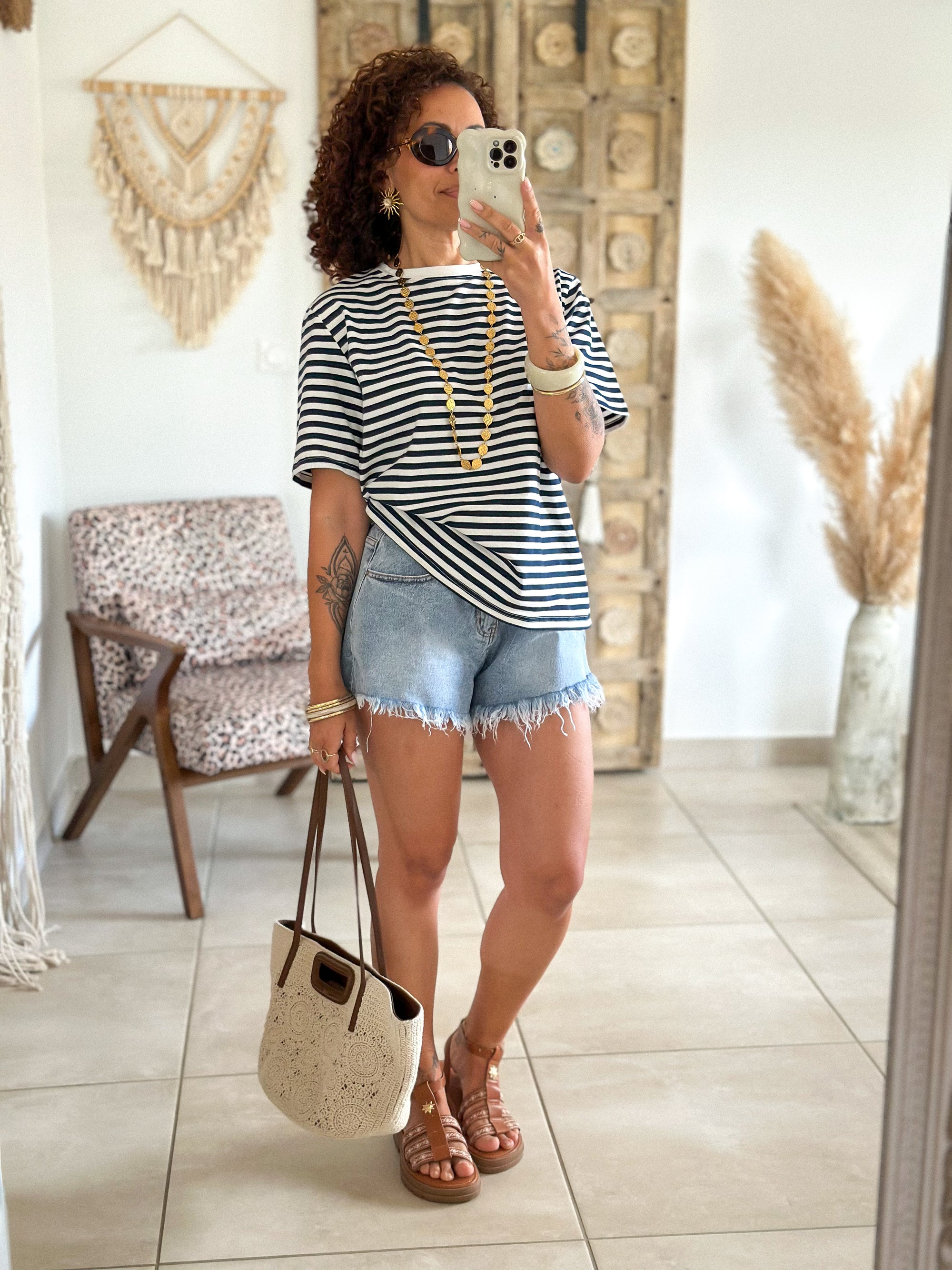 T-shirt Jody - Rayé marine