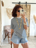 T-shirt Jody - Rayé marine