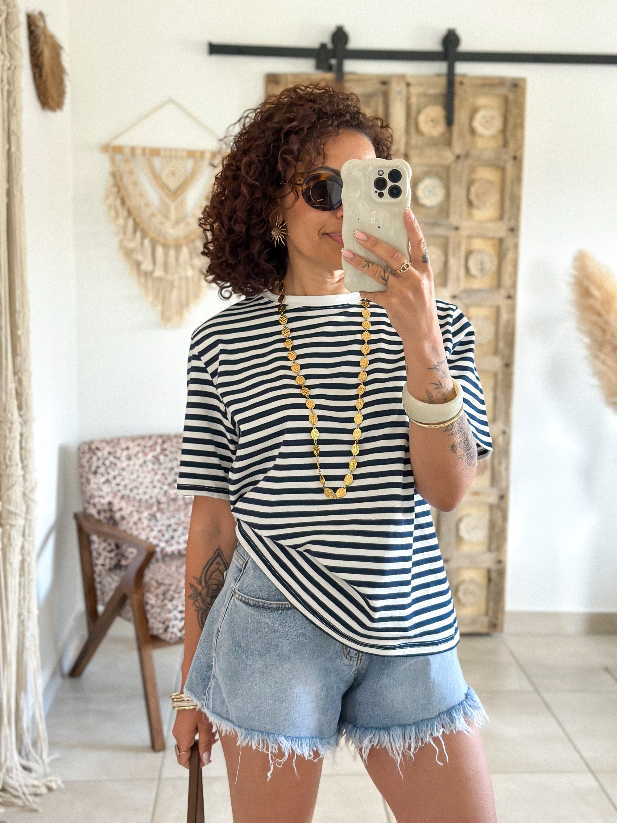 T-shirt Jody - Rayé marine