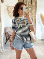 T-shirt Jody - Rayé marine