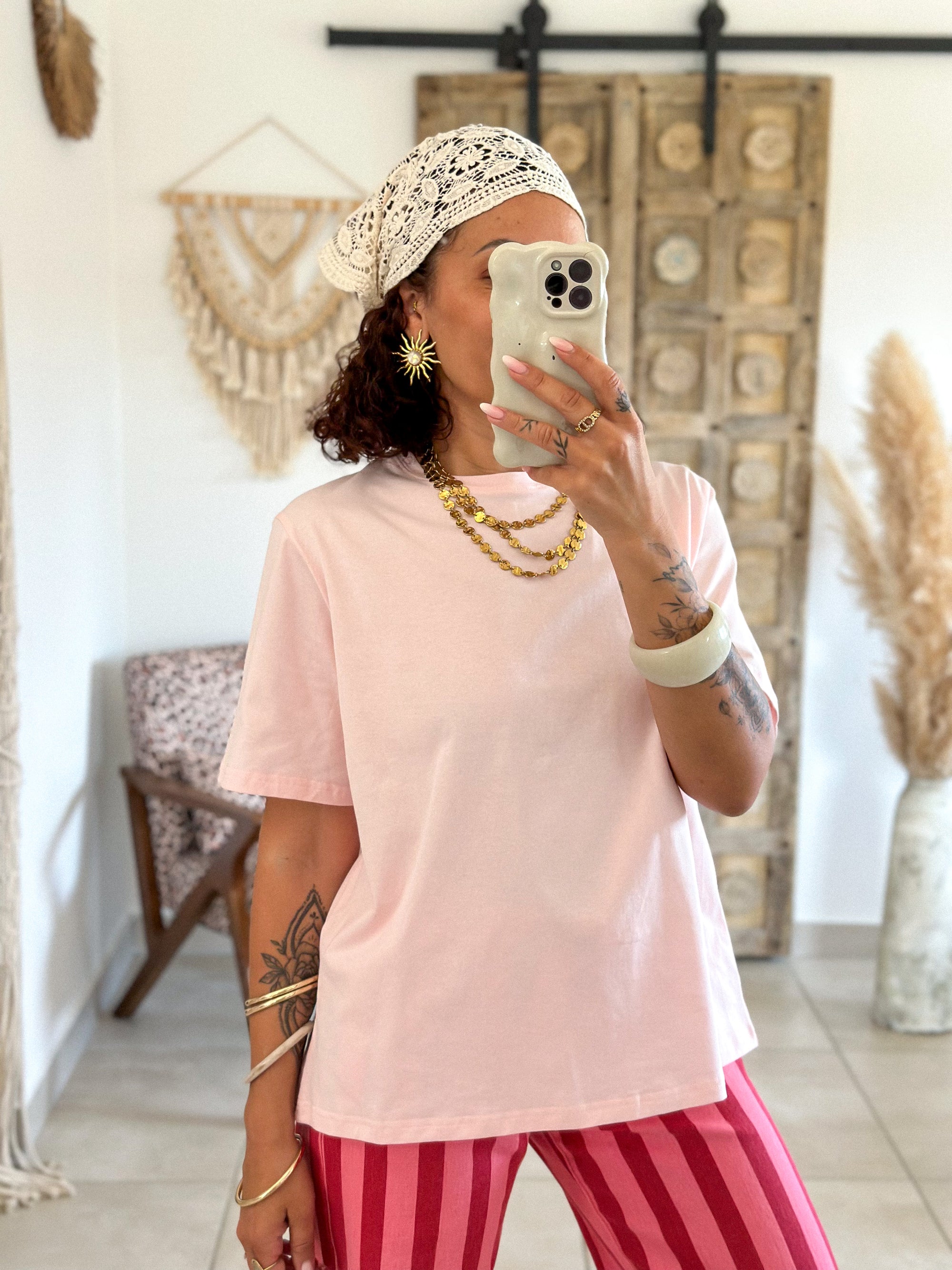 T-Shirt Coeur - Rose