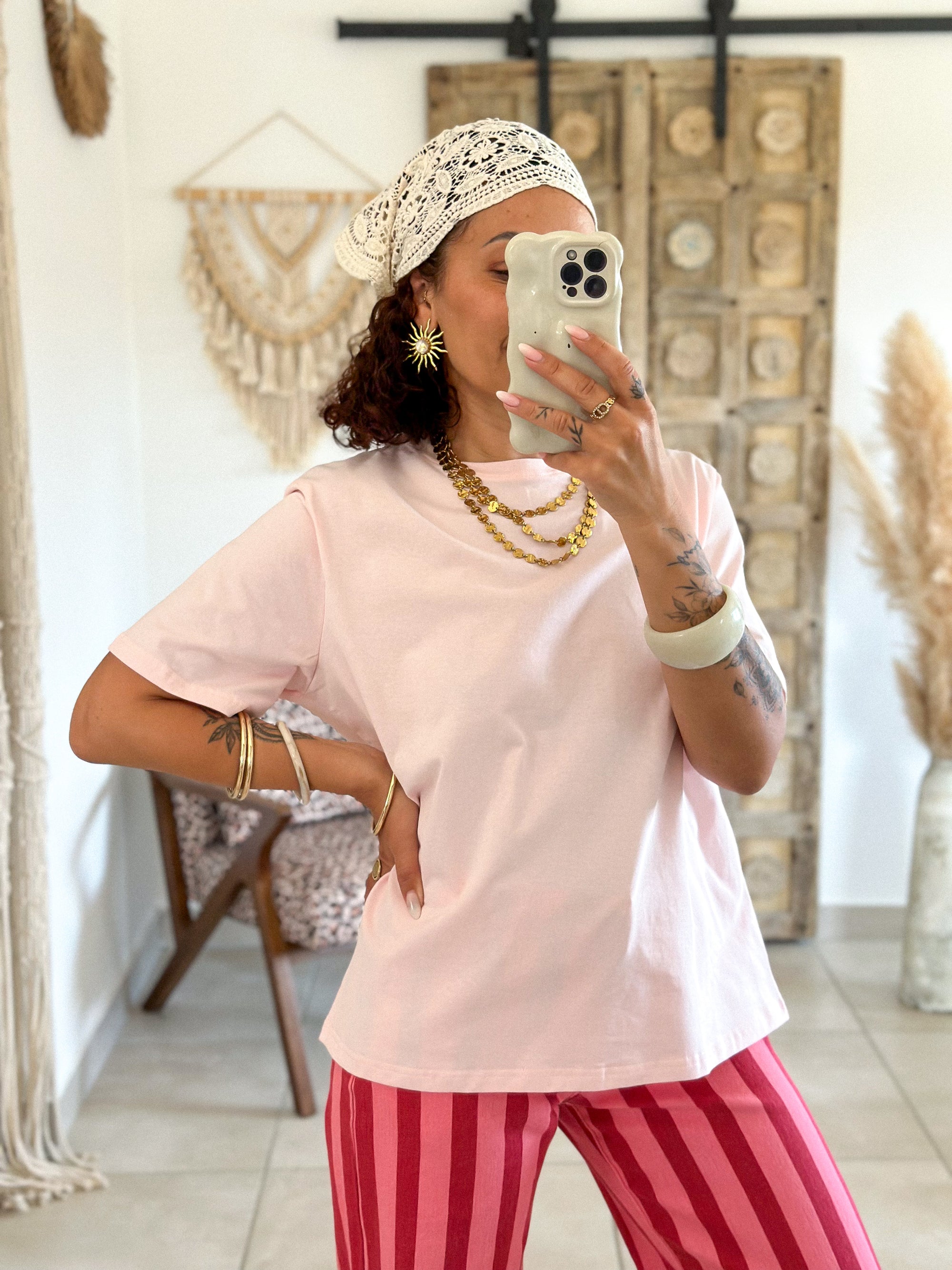 T-Shirt Coeur - Rose