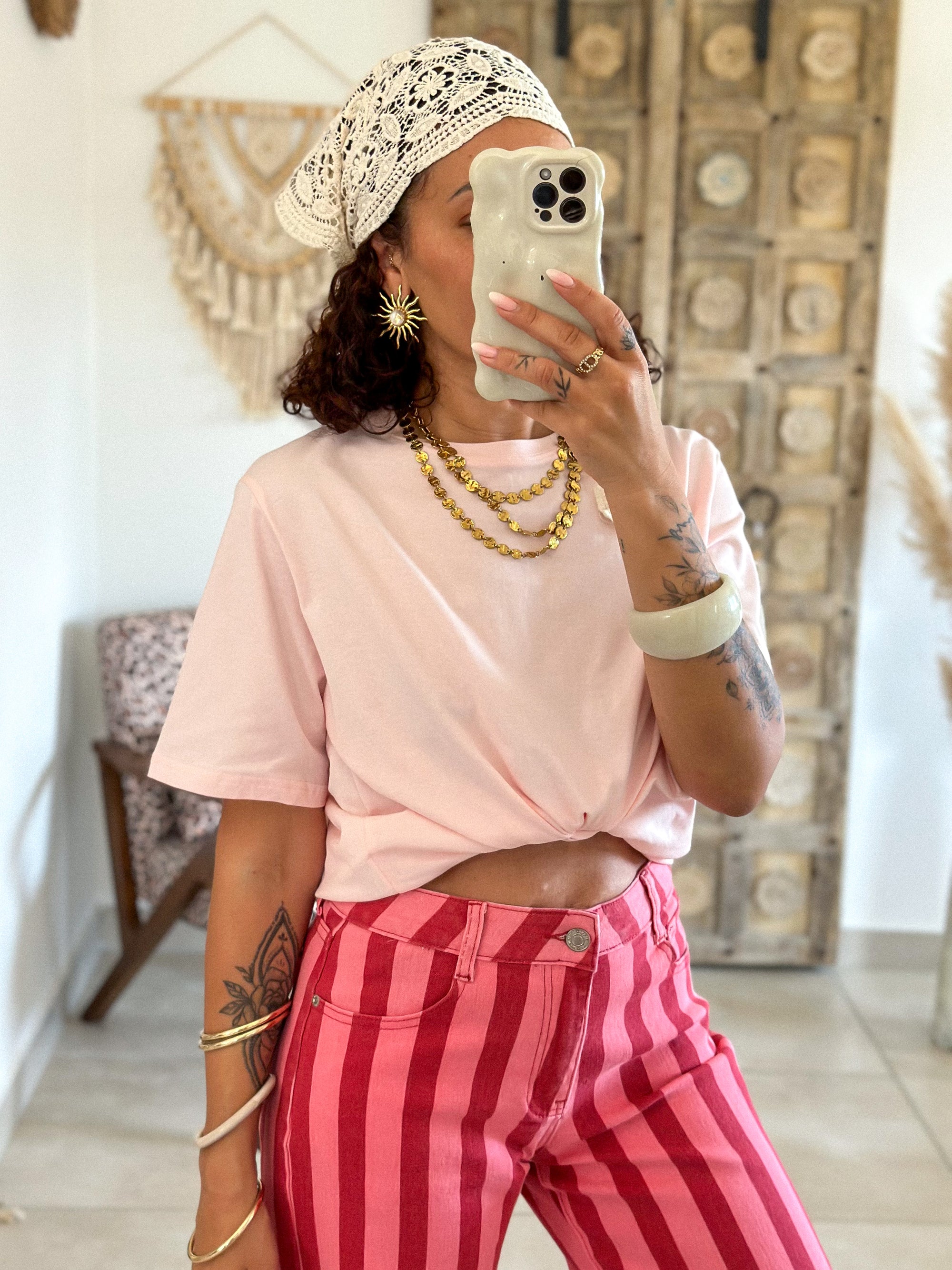 T-Shirt Coeur - Rose