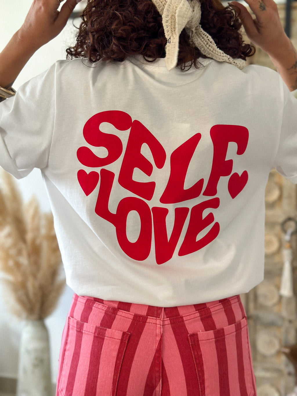 T-Shirt Self Love - Blanc