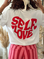 T-Shirt Self Love - Blanc