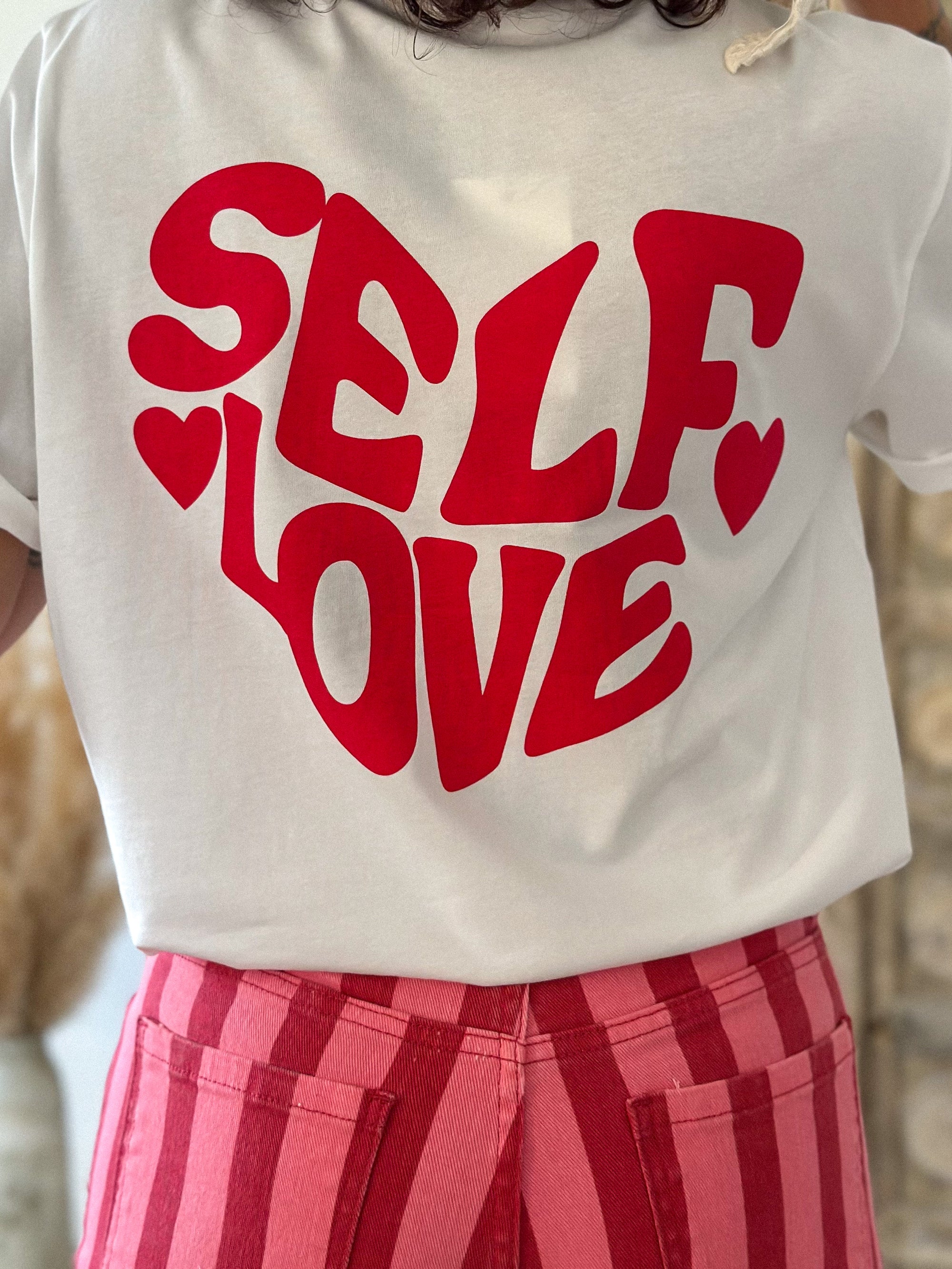 T-Shirt Self Love - Blanc