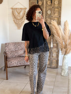 T-shirt Solene - Dentelle noir