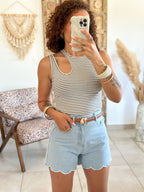 Top Anissa - Rayé marine