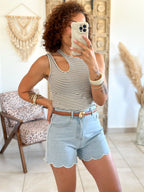 Top Anissa - Rayé marine