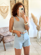 Top Anissa - Rayé marine