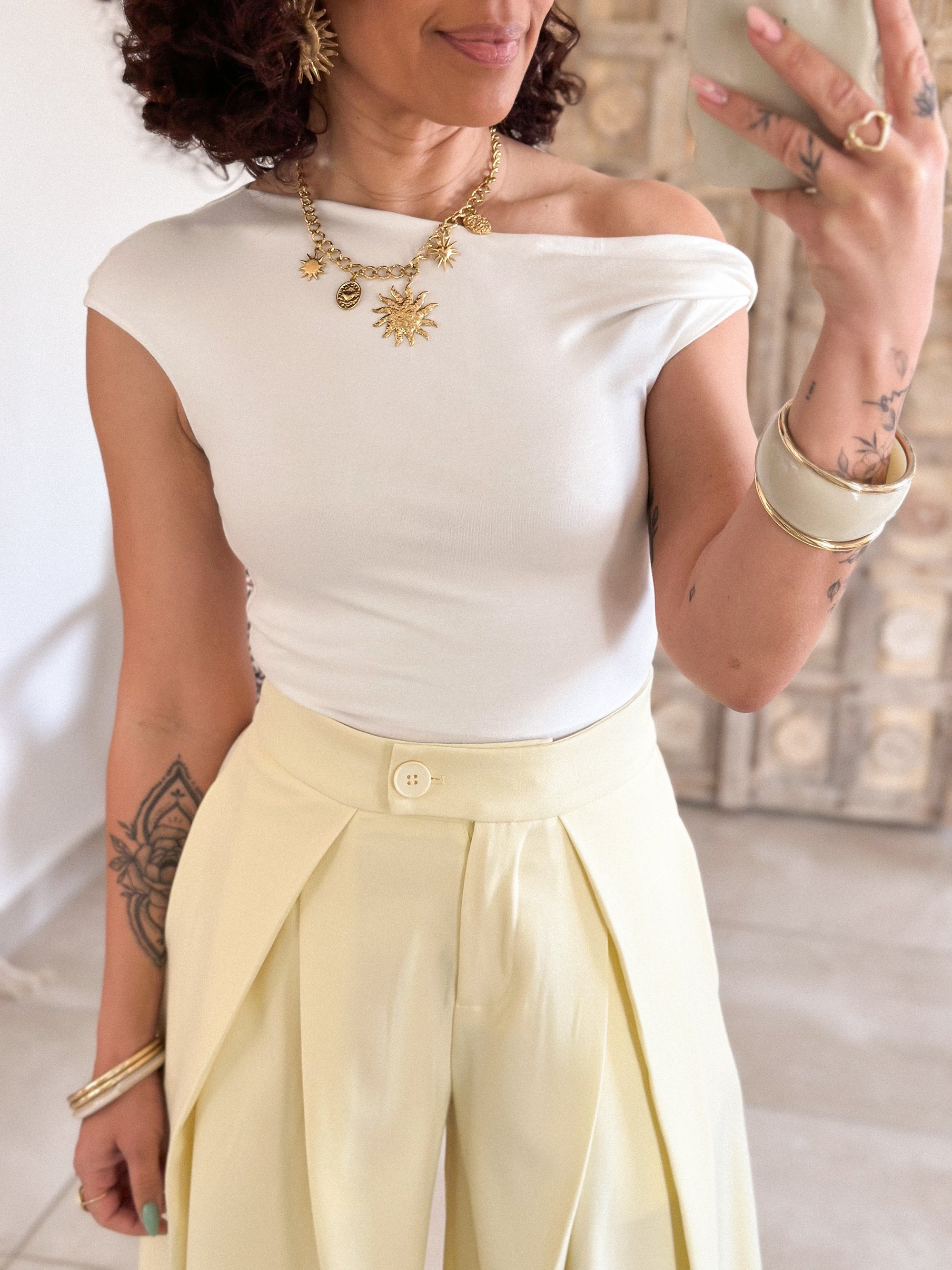 Top Max - Asymétrique jaune