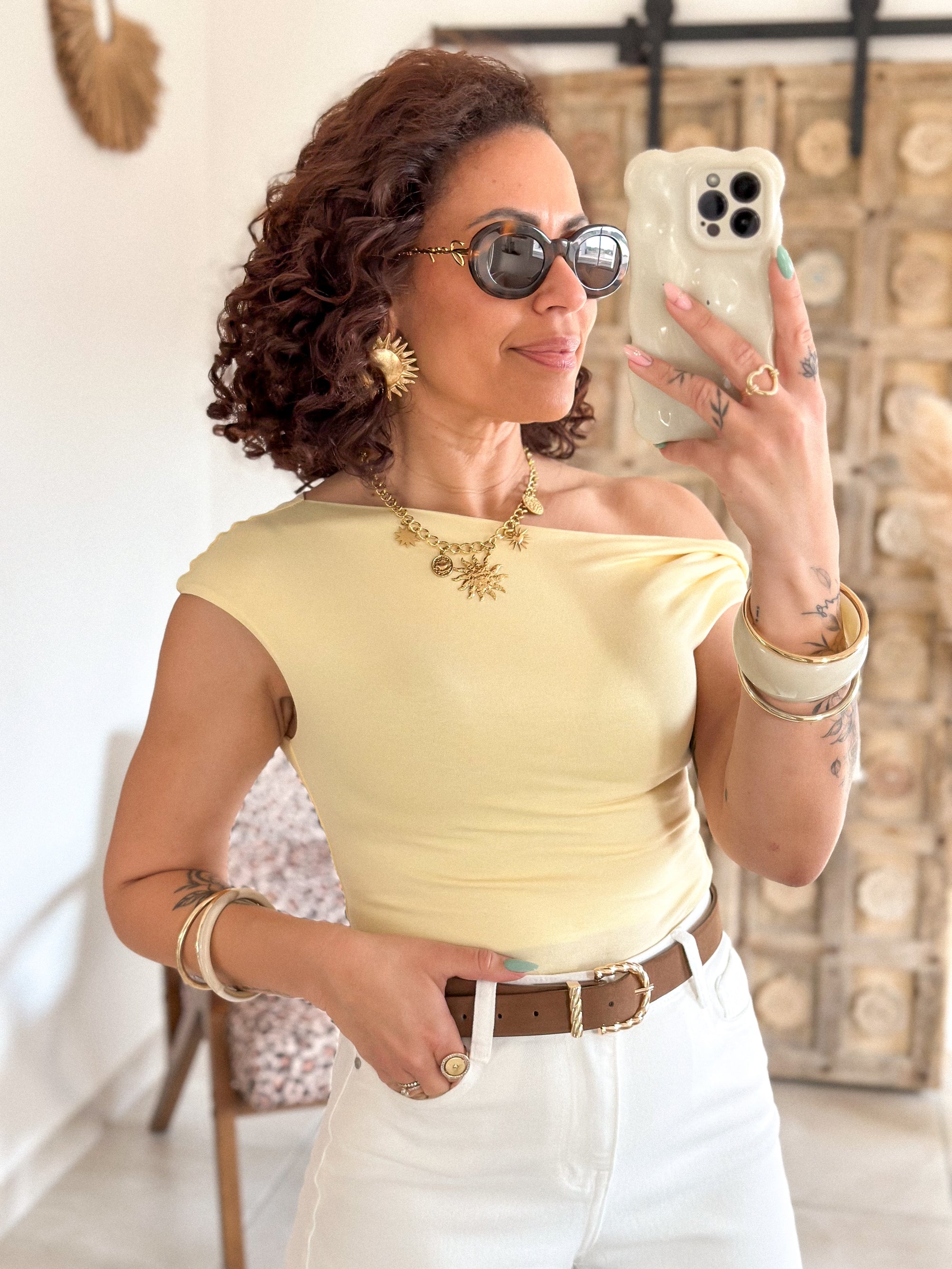 Top Max - Asymétrique jaune