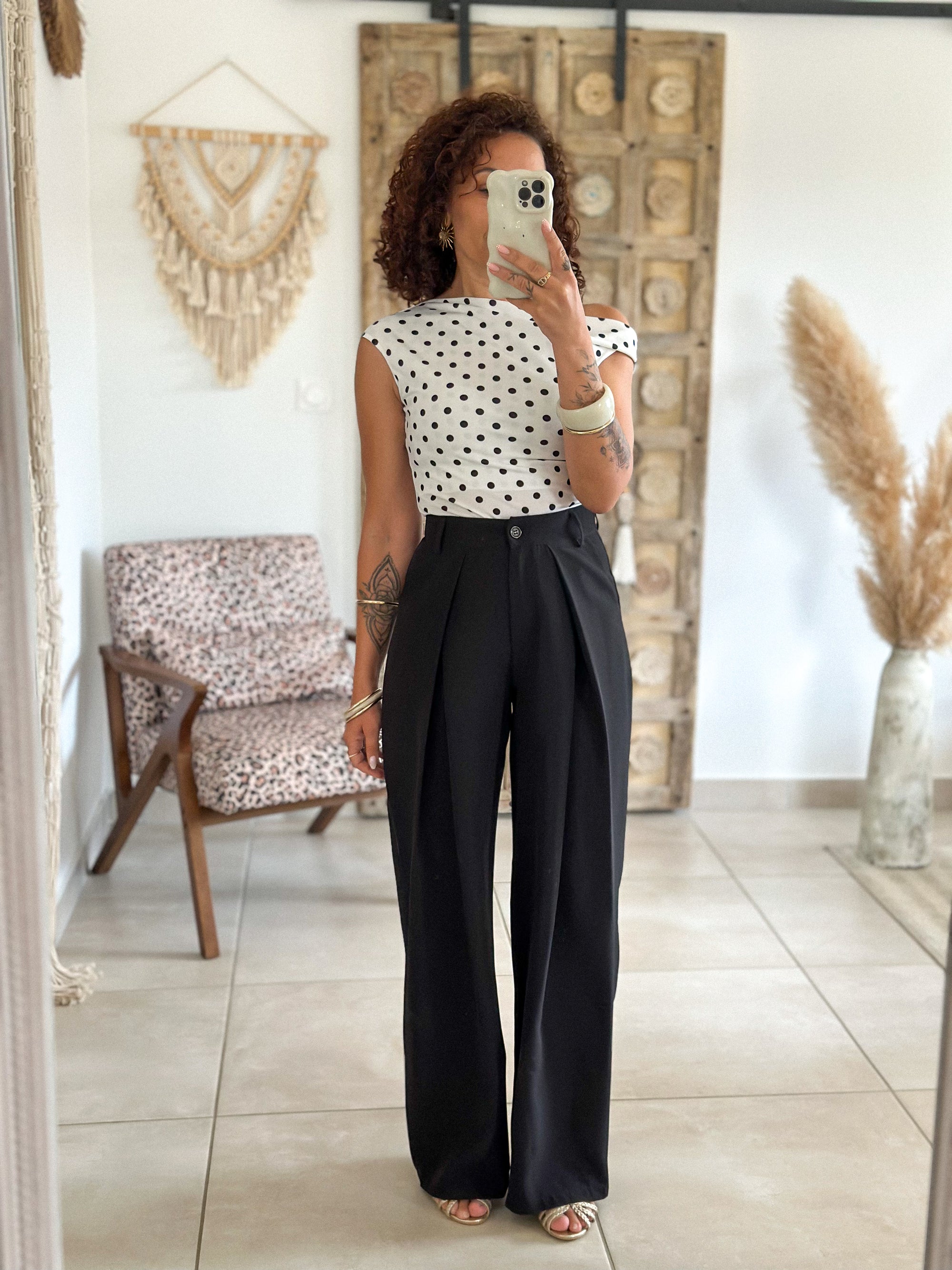 Top Engy - Blanc pois noir
