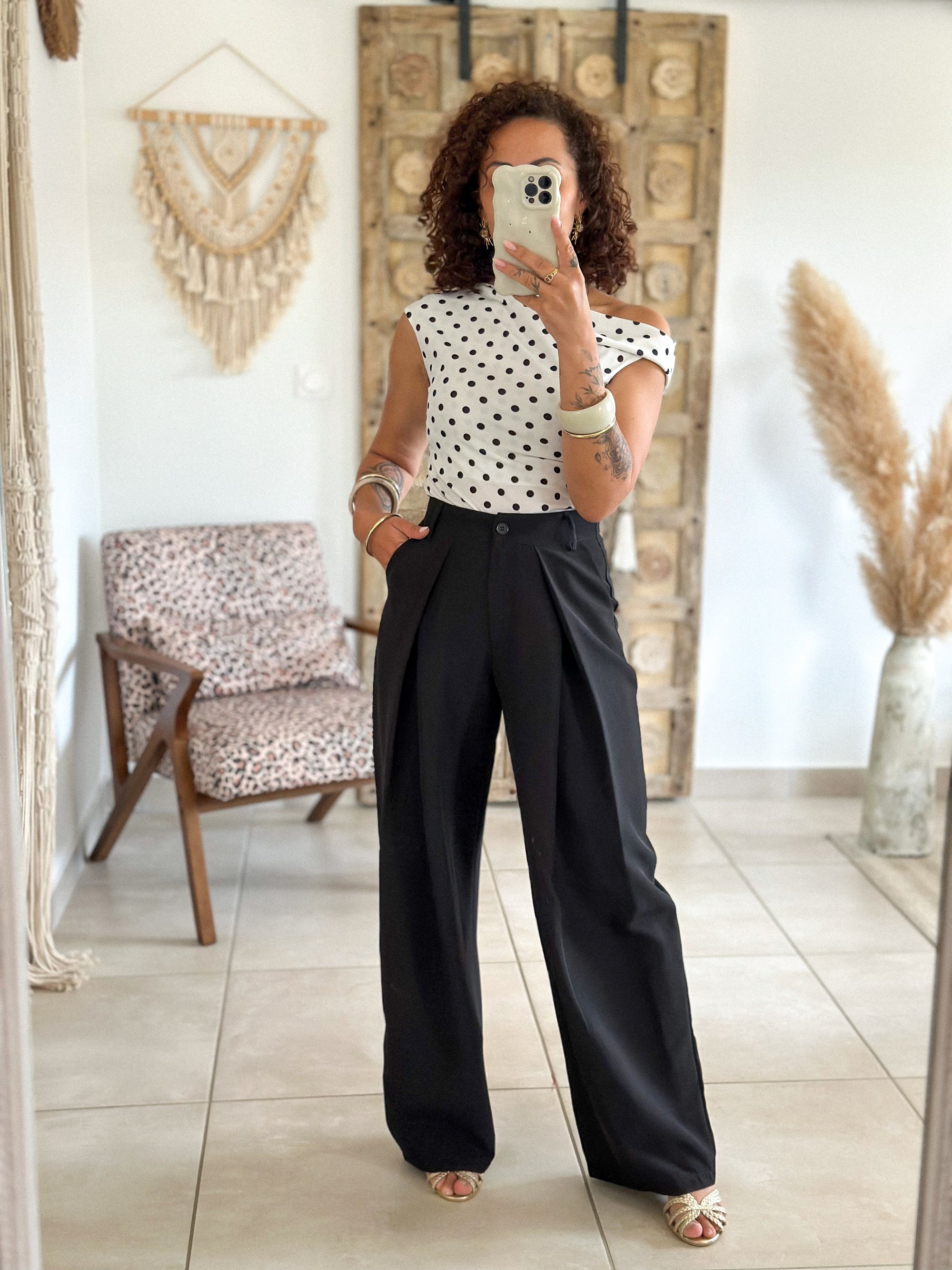 Top Engy - Blanc pois noir