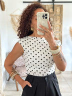 Top Engy - Blanc pois noir