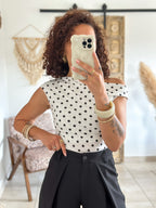 Top Engy - Blanc pois noir