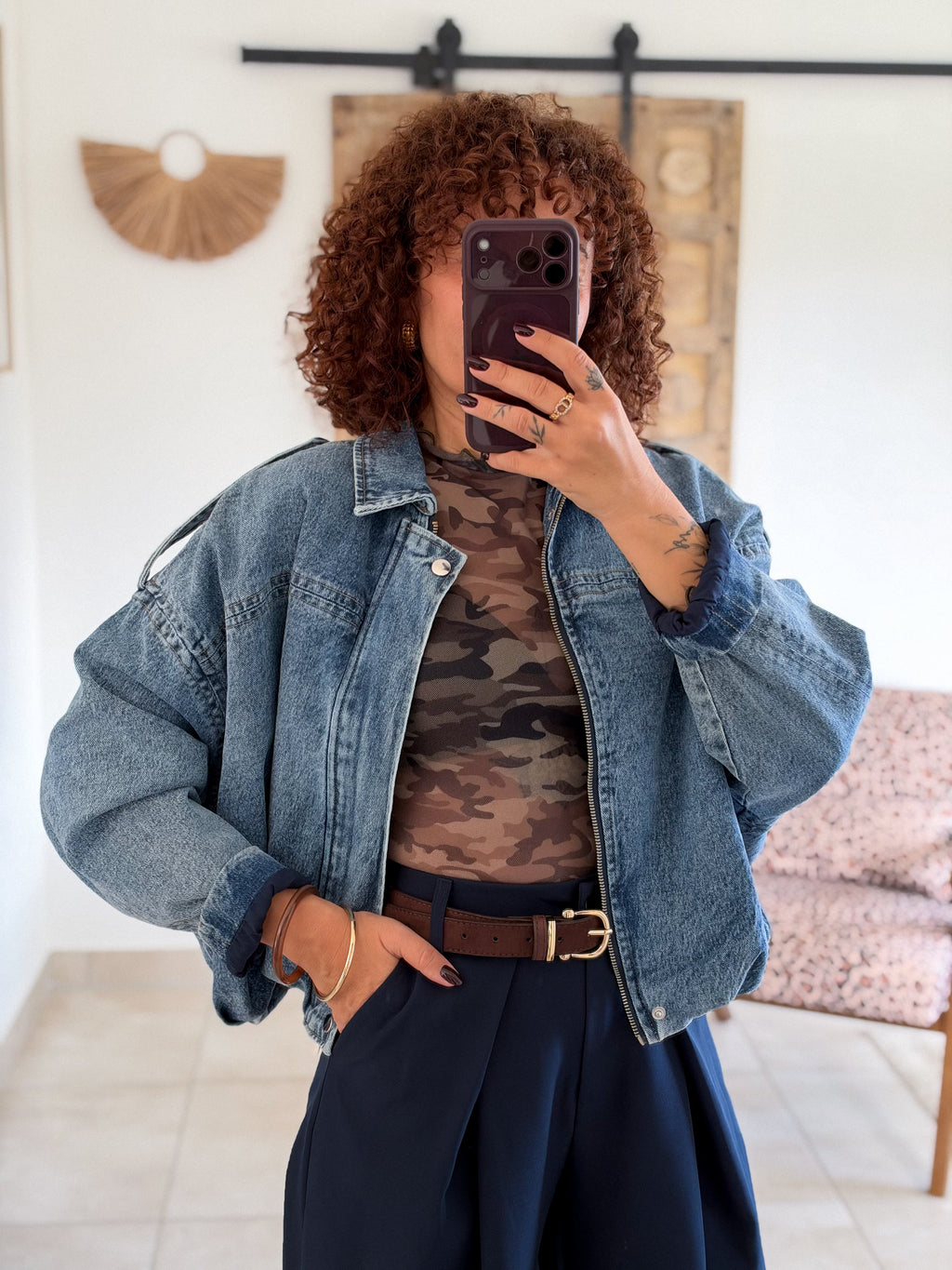 Top Aurore - Imprimé camouflage