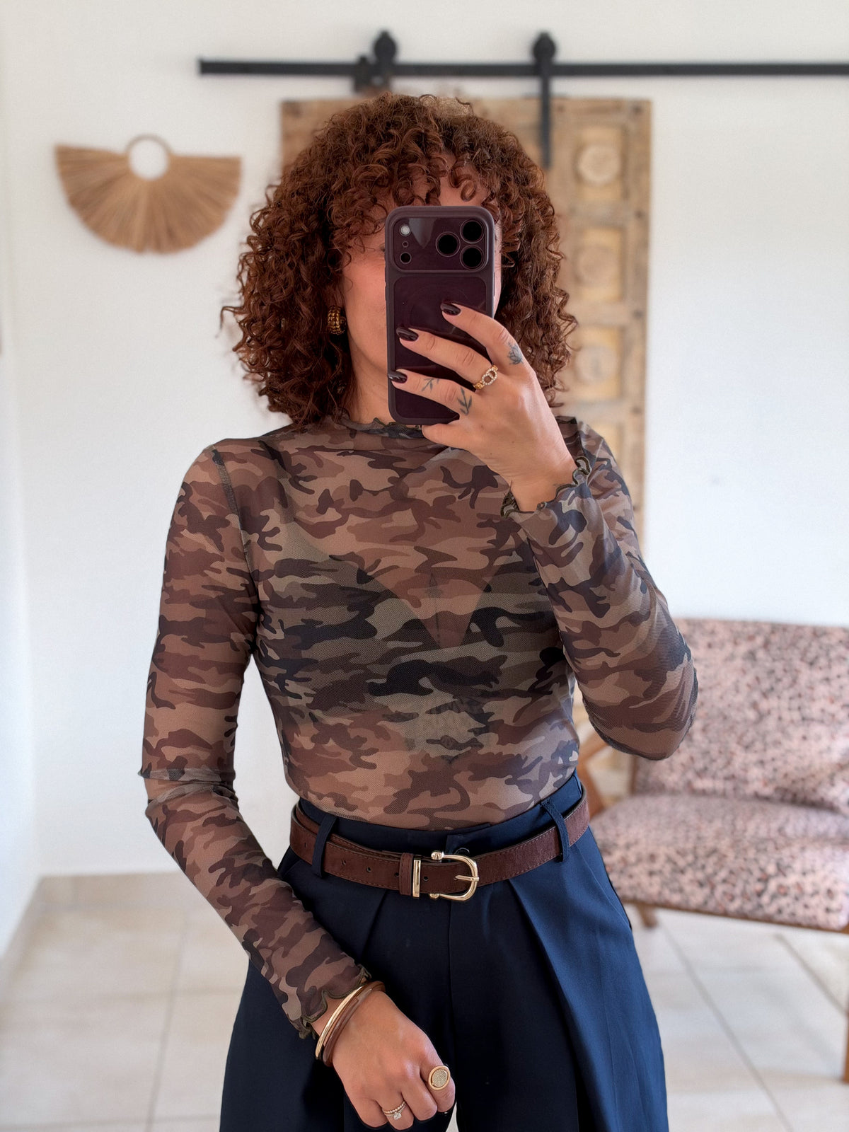 Top Aurore - Imprimé camouflage
