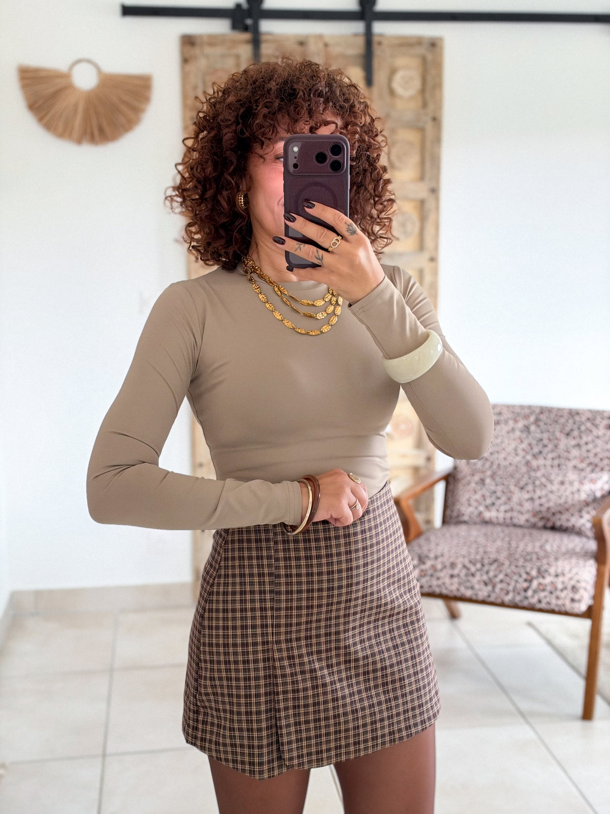 Top Clemence - Beige taupe