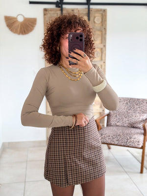 Top Clemence - Beige taupe