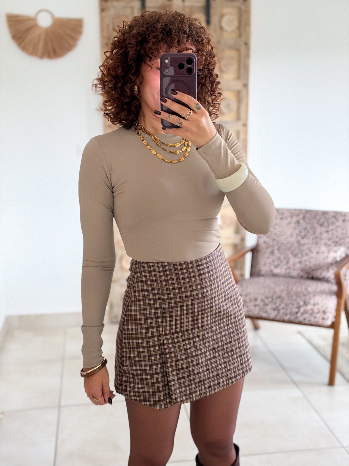 Top Clemence - Beige taupe