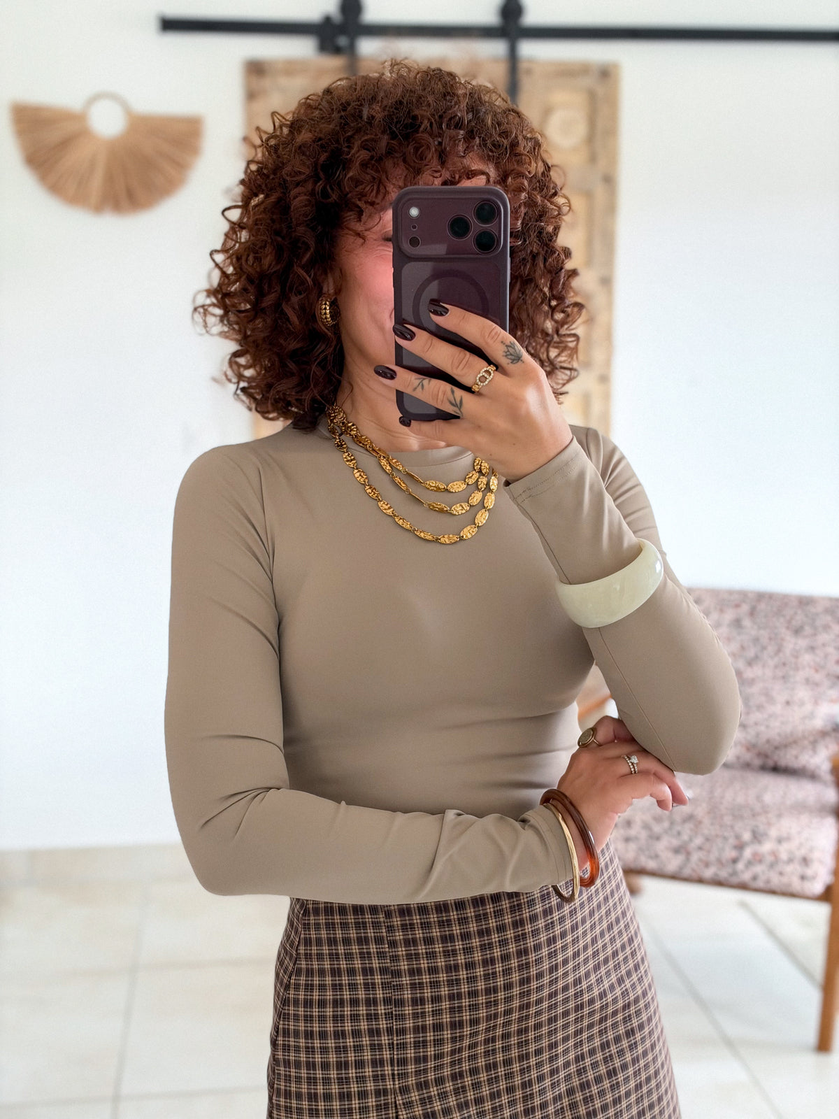Top Clemence - Beige taupe