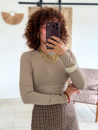Top Clemence - Beige taupe