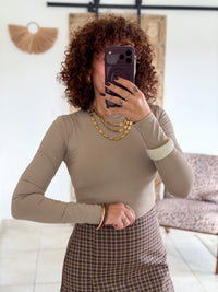Top Clemence - Beige taupe