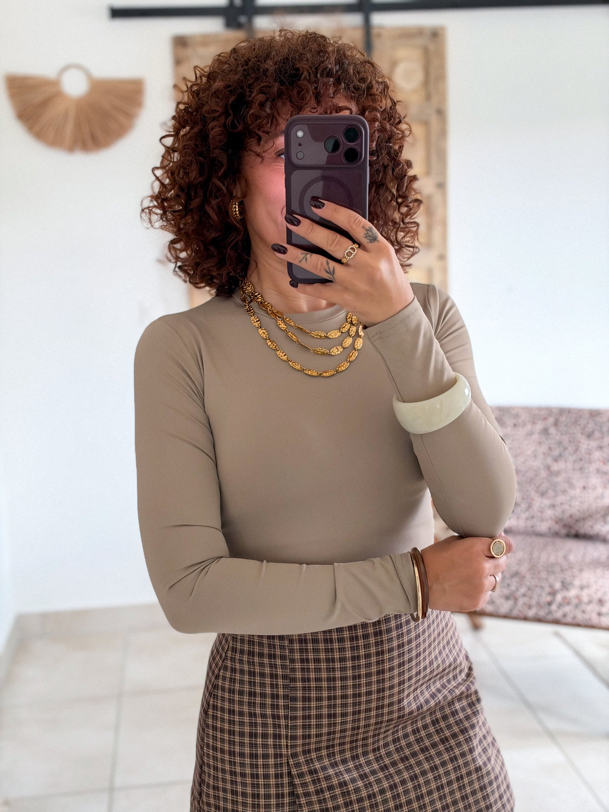 Top Clemence - Beige taupe