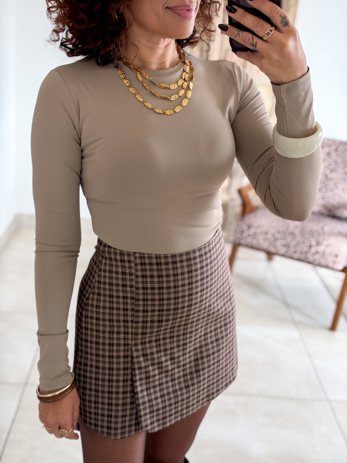 Top Clemence - Beige taupe